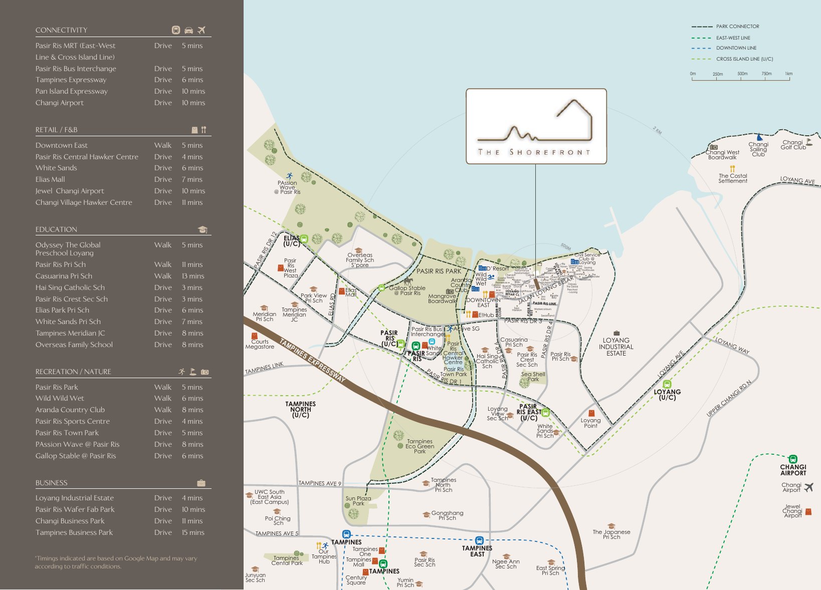 Location map and travel times