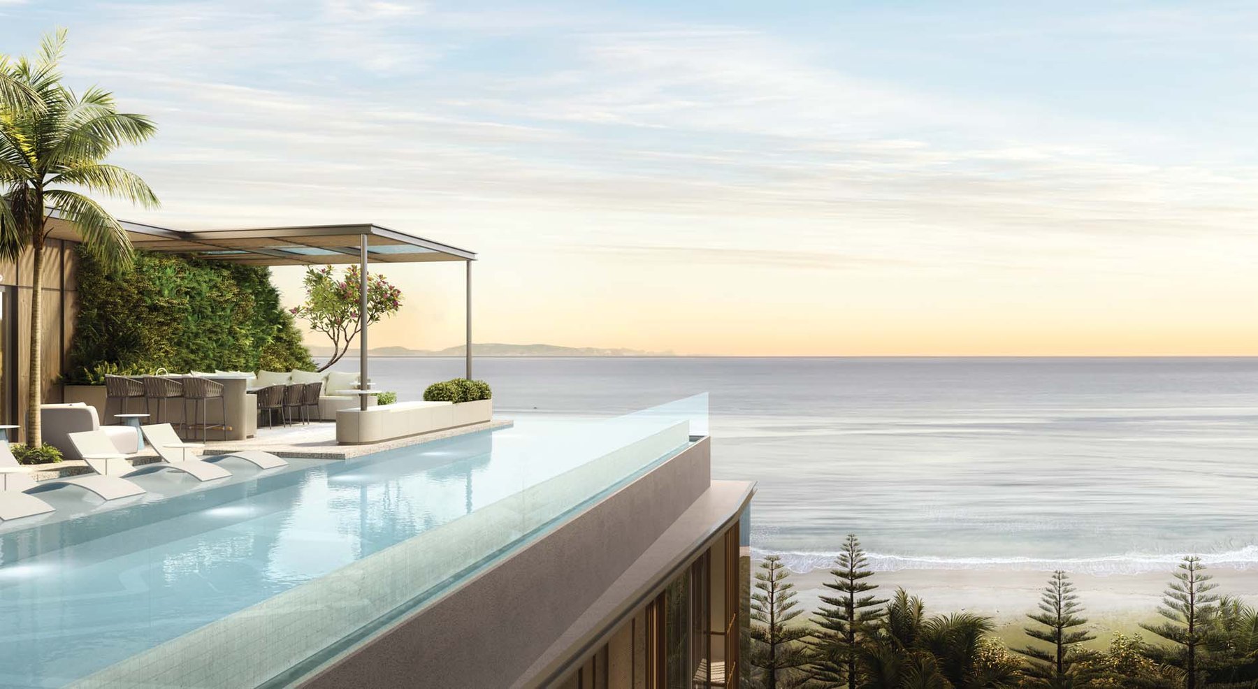 Sky pool overlooking the sea (artist’s impression)